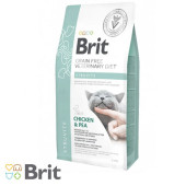 Пълноценна, суха храна за котки Brit Veterinary Diets Cat Struvite за разтваряне на струвитни камъни и предотвратяване на повторната им поява с Пилешко месо и грах,  БЕЗ ЗЪРНЕНИ КУЛТУРИ