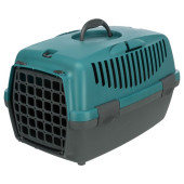 Транспортна клетка Trixie Capri 1 Transport box подходяща за котки и малки породи кучета до 6 кг в петролен цвят