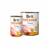 BRIT PATÉ & MEAT - TURKEY - консервирана храна за кучета с 26% прясно пуешкоо 24% пилешко