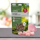 Монопротеиново лакомство за кучета Platinum STARS Turkey Dog 185g с мека, сочна текстура от 70% пуешко месо