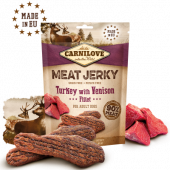 Carnilove Jerky Venison & Turkey Fillet - кучешки лакомства под формата на вкусни барчета, с пуешко и елен