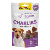 Кучешко лакомства GIMDOG Charlies Mini hearts duck мини сърчица с Патешко месо, БЕЗ зърнени култури