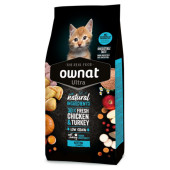 Натурална, пълноценна суха храна за подрастващи котенца до 1 година Ownat Ultra Kitten с 30% прясно пилешко и пуешко месо