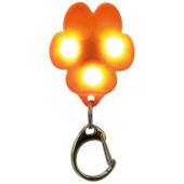 Светещо медальонче за повод или кашка Flasher USB във формата на лапичка, подходящо за вечерни разходки