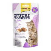 Хрупкави лакомства за котки GIMCAT Nutri pockets Duck джончета с кремообразен пълнеж от патешко месо