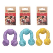 Латексова кучешка играчка Flamingo Freckles U-ring U-ринг със звук в различни цветове