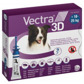 Ceva Vectra 3D - спот-он форма против бълхи, кърлежи, мухи, комари, за кучета с тегло 10 - 25 кг. 
