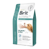 Пълноценна, суха храна Brit GF Veterinary Care Dog Sterilised за кастрирани кучета, БЕЗ ЗЪРНЕНИ КУЛТУРИ, със сьомга и грах