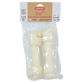 Кучешко лакомство Zolux White knotted bone 2 броя кокала от 100% пресована телешка кожа 15 см