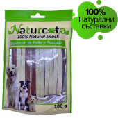 Натурални лакомства за кучета Naturcota - сандвич с пиле и риба, 100гр