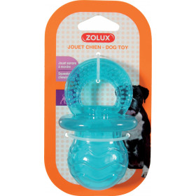 Игранчка за кучета Zolux POP PACIFIER - силиконов биберон за гризане, син