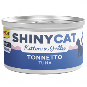 Пълноценна консервирана храна за подрастващи котенца GimCat SHINYCAT JELLY KITTEN TUNA парченца риба тон в желе