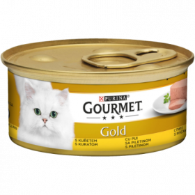 Мокра храна в консерва за котки PURINA GOURMET Gold Пастет с Пиле 85гр.