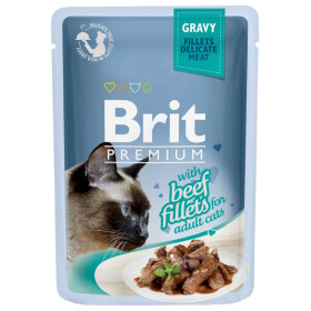 Brit Premium Cat Delicate - телешки филенца в сос 85гр.