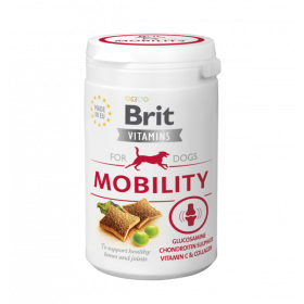 Хранителна добавка за кучета Brit Vitamins Mobility-  витамини  за здрави кости и стави и подпомагане на мобилността, под формата на лакомство