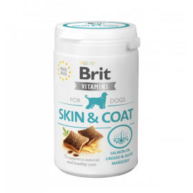 Хранителна добавка за кучета Brit Vitamins Skin&Coat витамини за красива козина и здрава кожа, под формата на лакомство