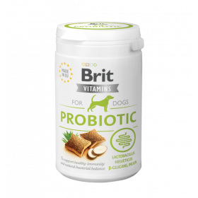 Хранителна добавка, пробиотик Brit Vitamins Probiotic витамини за кучета с храносмилателни проблеми или приемащи антибиотици, за естествен бактериален баланс, под формата на лакомства