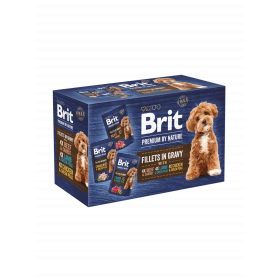Brit Premium by Nature Dog Fillets in Gravy Multipack - кутия с паучове филета в сос 12x85гр. 