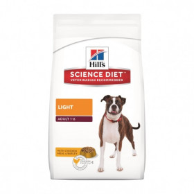 Hills Science Plan Canine Adult Light Chicken 3 kg. - суха храна за кучета от дребни и средни породи с понижени енергийни нужди над 1 г. 