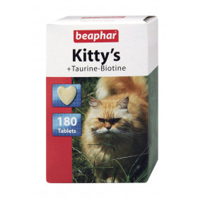 Beaphar Kittys Taurine Biotine - витаминно лакомство с таурин и биотин 180 таблетки