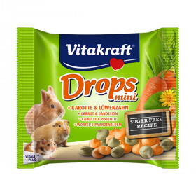 Vitakraft - Drops Mini - мини бонбони с моркови и глухарче 40 гр.