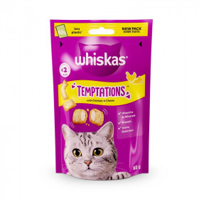 WHISKAS Temptation -  ИЗКУШЕНИЕ С ПИЛЕ И СИРЕНЕ 60гр.