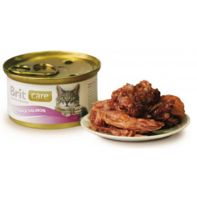 Brit Care Tuna&Salmon - консервирана храна за котки с риба тон и сьомга