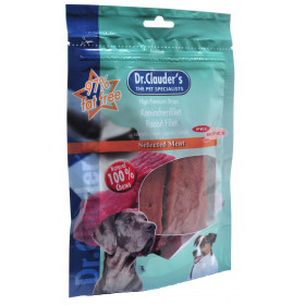  Кучешко лакомство меки ленти заешки гърди Filet Strips /pre biotik/, 80 гр. Dr. Clauder
