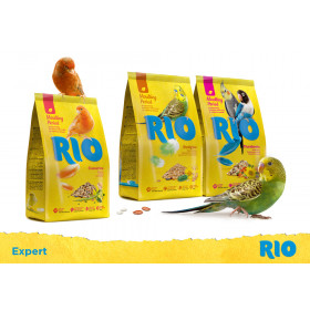 Пълноценна храна за периода на линеене RIO Moulting period feed budgies за вълнисти папагали, със сусам и водорасли + Омега 3 и 6