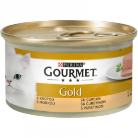   Мокра храна в консерва за котки  PURINA GOURMET Gold Пастет с Пуйка 85гр.