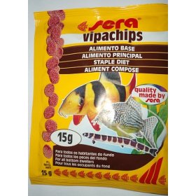 Основна храна за всички дънни обитатели в аквариум SERA VIPACHIPS 15гр. 