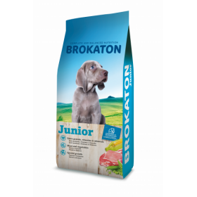Суха храна за подрастващи кученца от всички породи Brokaton Junior 20 кг.
