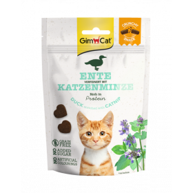 GimCat Crunchy Snack - Хрупкави лакомства за котки с патешко и котешка трева 50 гр