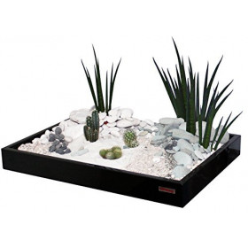 Croci Wave Zen Artist - Поставка за растения за аквариум черна 60 х 40 см
