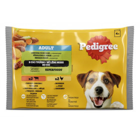 Пауч за кучета PEDIGREE - говеждо, пилешко и зеленчуци 4 бр х 100гр.