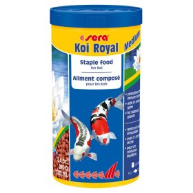 Основна храна за млади Кои и малки по размер езерни рибки SERA KOI ROYAL MEDIUM 1000мл.