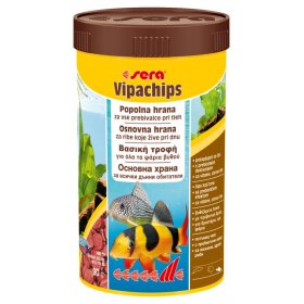 Основна храна за всички дънни обитатели в аквариум SERA VIPACHIPS 15гр. 