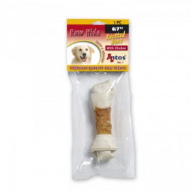  Кучешки кокал от телешка кожа Antos Bone Premium обвит в пилешко месо, 1 бр. 15 см.