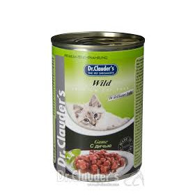 Храна за котки в консевра Dr.Clauder s Premium - с месо от дивеч 415 гр