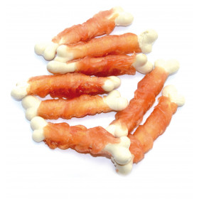 100% Натурални лакомства за куче Record Weli Snack - калциеви кокалчета обвити в пилешко месо 75 гр. 