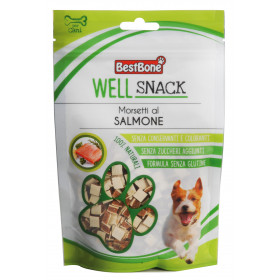 100% Натурални лакомства за куче Record Weli Snack - меки хапки с месо от сьомга 75 гр. 