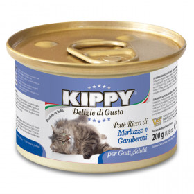 Консервирана храна за котки KIPPY CAT COD FISH & SHRIMPS -  с риба треска и скариди 200гр