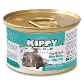  Консервирана храна за котки KIPPY CAT WHITE FISH, EGGS & RICE - с бяла риба, яйца и ориз 200гр