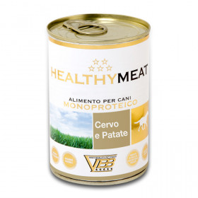 Консервирана храна за кучета HEALTHY MEAT Mono Protein Venison And Patatoes със 100% чист протеин от еленско месо и картофи