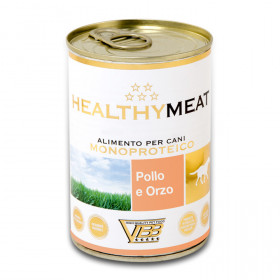 Консервирана храна HEALTHY MEAT Mono Protein Chicken and Barley със 100% чист протеин от пилешко месо и пшеница
