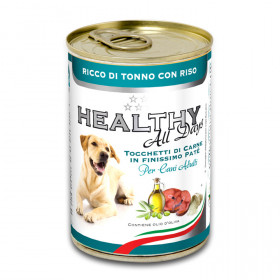 Консервирана храна за кучета HEALTHY MEAT All days Tuna And Rice с прясна риба тон и ориз