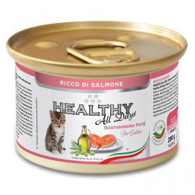 Консервирана храна за малки котенца HEALTHY MEAT All days Kitten Salmon с прясна сьомга