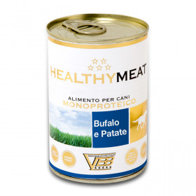 Консервирана храна за кучета HEALTHY MEAT Mono Protein Buffalo And Patatoes със 100% чист протеин от биволско месо