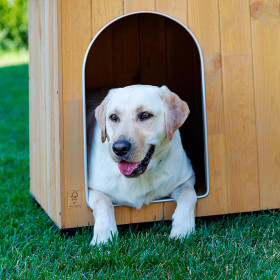 Ferplast - Baita 80 - дървена къща за куче 102 / 70 / 65,5 cm