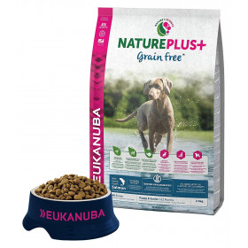 Eukanuba Natureplus Grain FREE Puppy & Junior Salmon - храна без зърнени култури, за кучета от 0 до 12 м. 